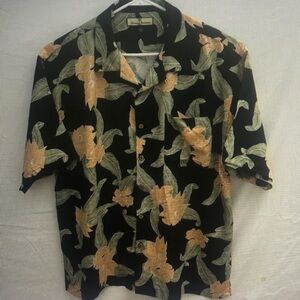 Floral Black and Tan Men's Shirt